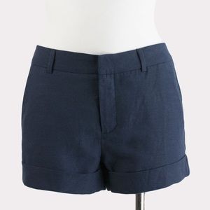 Navy Women's Tailored Linen-Blend Shorts